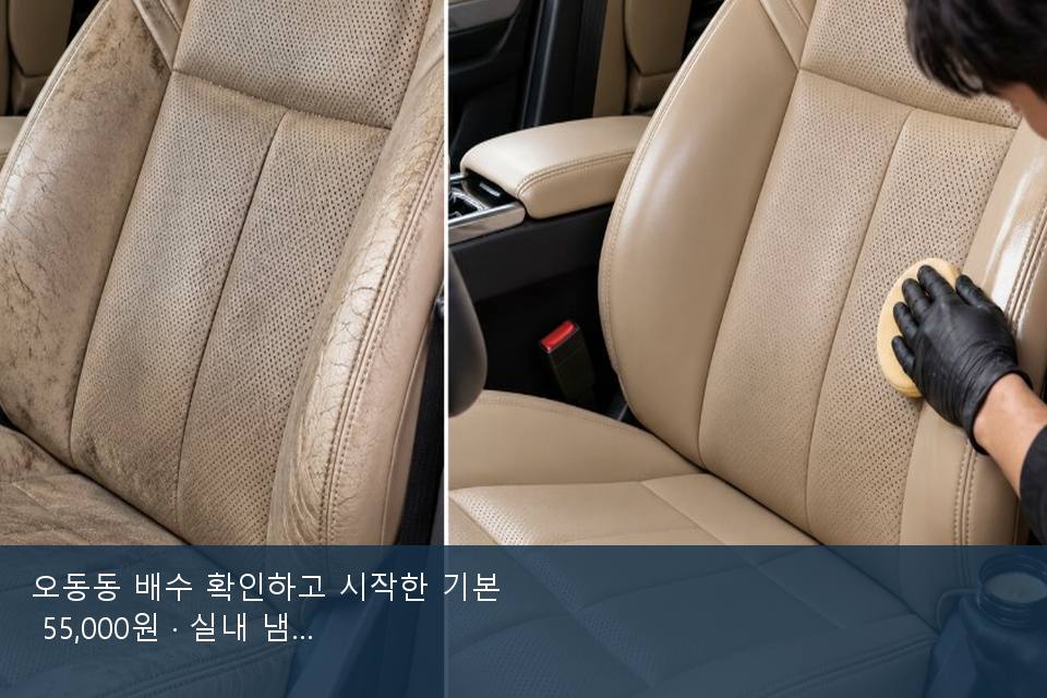 오동동 배수 확인하고 시작한 기본 55,000원 · 실내 냄새를 연 기록