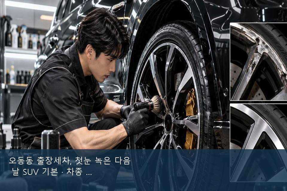 오동동 출장세차, 첫눈 녹은 다음 날 SUV 기본 · 차종 기준 금액